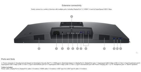 Dell 24" Video Conferencing Monitor C2423H   with FHD Webcam, Mic Array, IPS, 1920 x 1080, HDMI, DP, Speakers, - Image 14